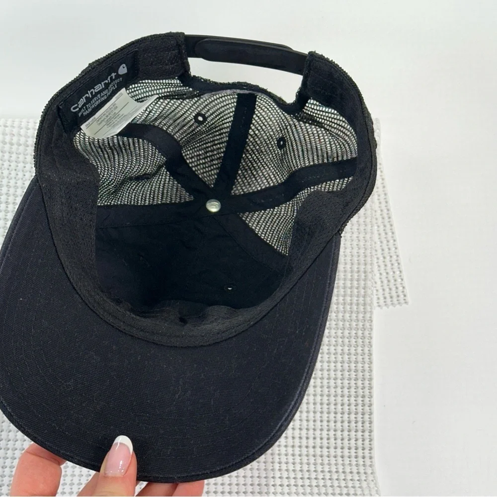 Carhartt workwear trucker hat mesh back black snapback